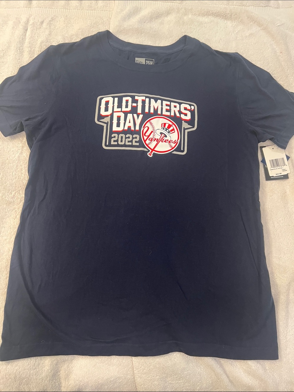 New Era Navy Blue New York Yankees "Old-Timers' Day 2022" Adults Tee